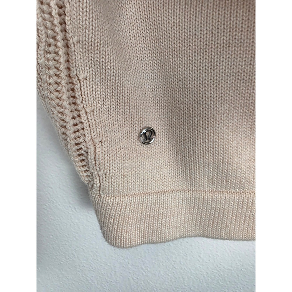 Lululemon Bhakti Reality Women's Cropped Sweater Top - Knit 3/4 Sleeve Yoga - Picture 5 of 5